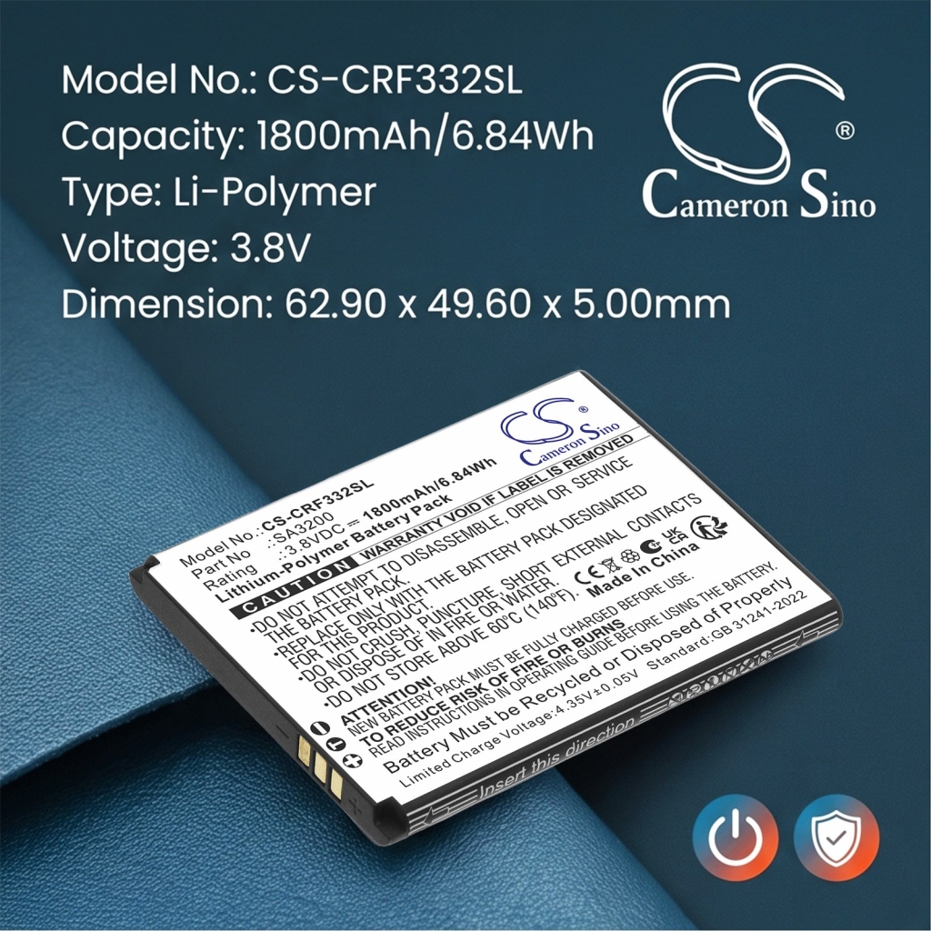 Batteries compatible with Consumer Cellular Iris Flip CS-CRF332SL