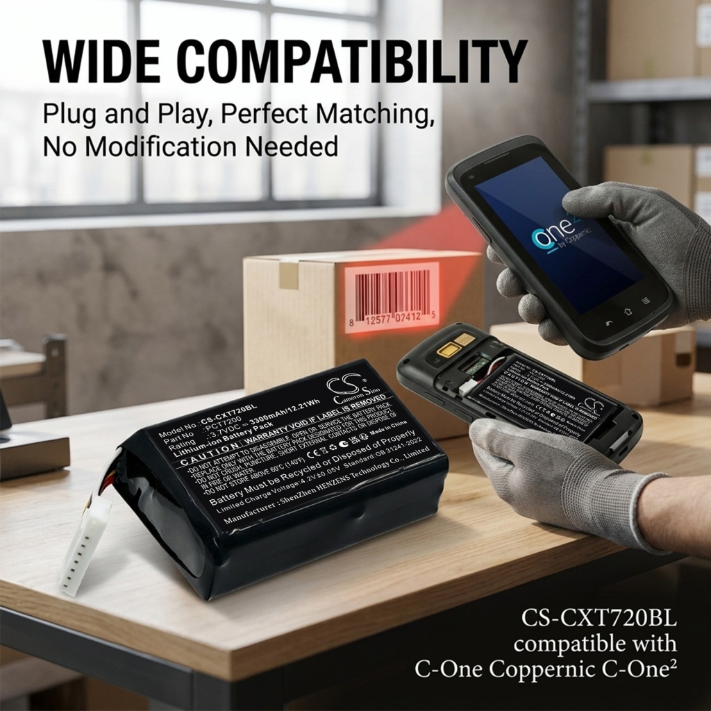 Batteries compatible with C-One Coppernic C-One² CS-CXT720BL