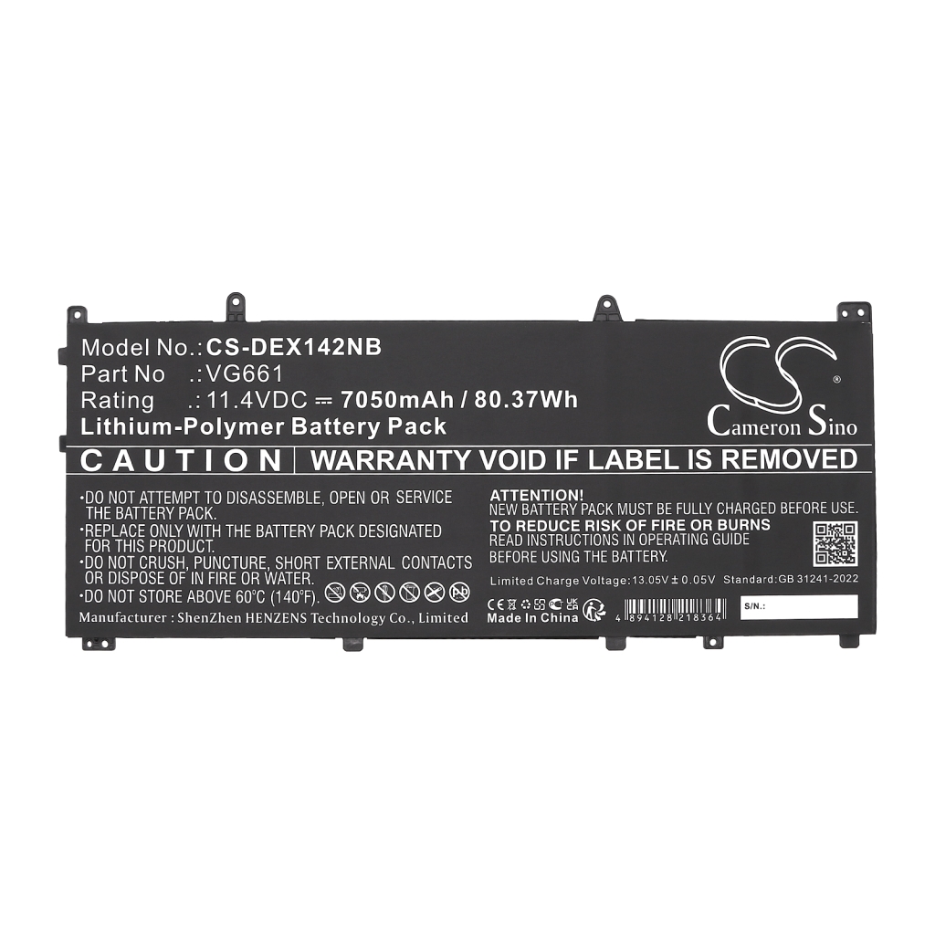 Notebook battery DELL Alienware X14 R2