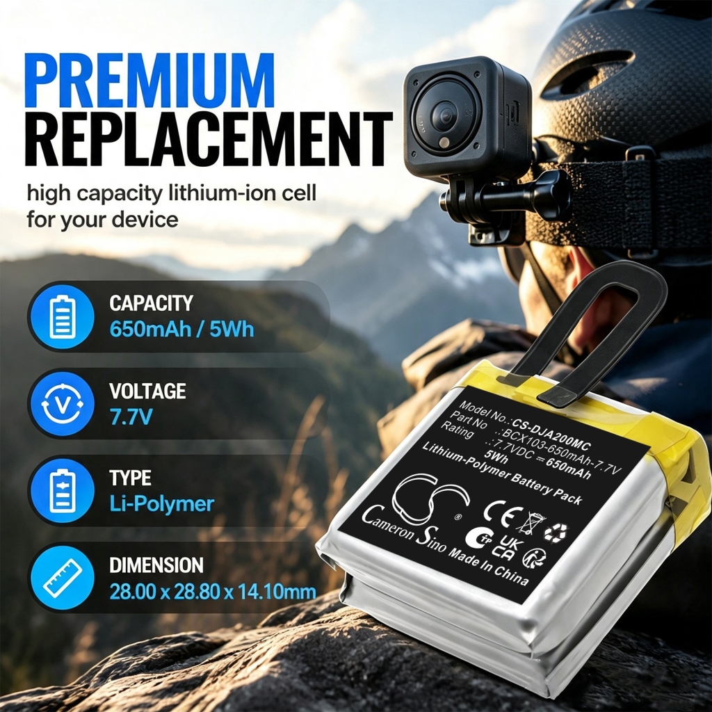 Batteries compatible with DJI Action 2 CS-DJA200MC