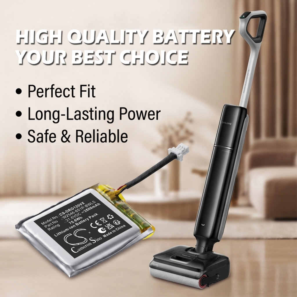Batteries compatible with Dreame G12 G12 Dual Pro CS-DRG120VX