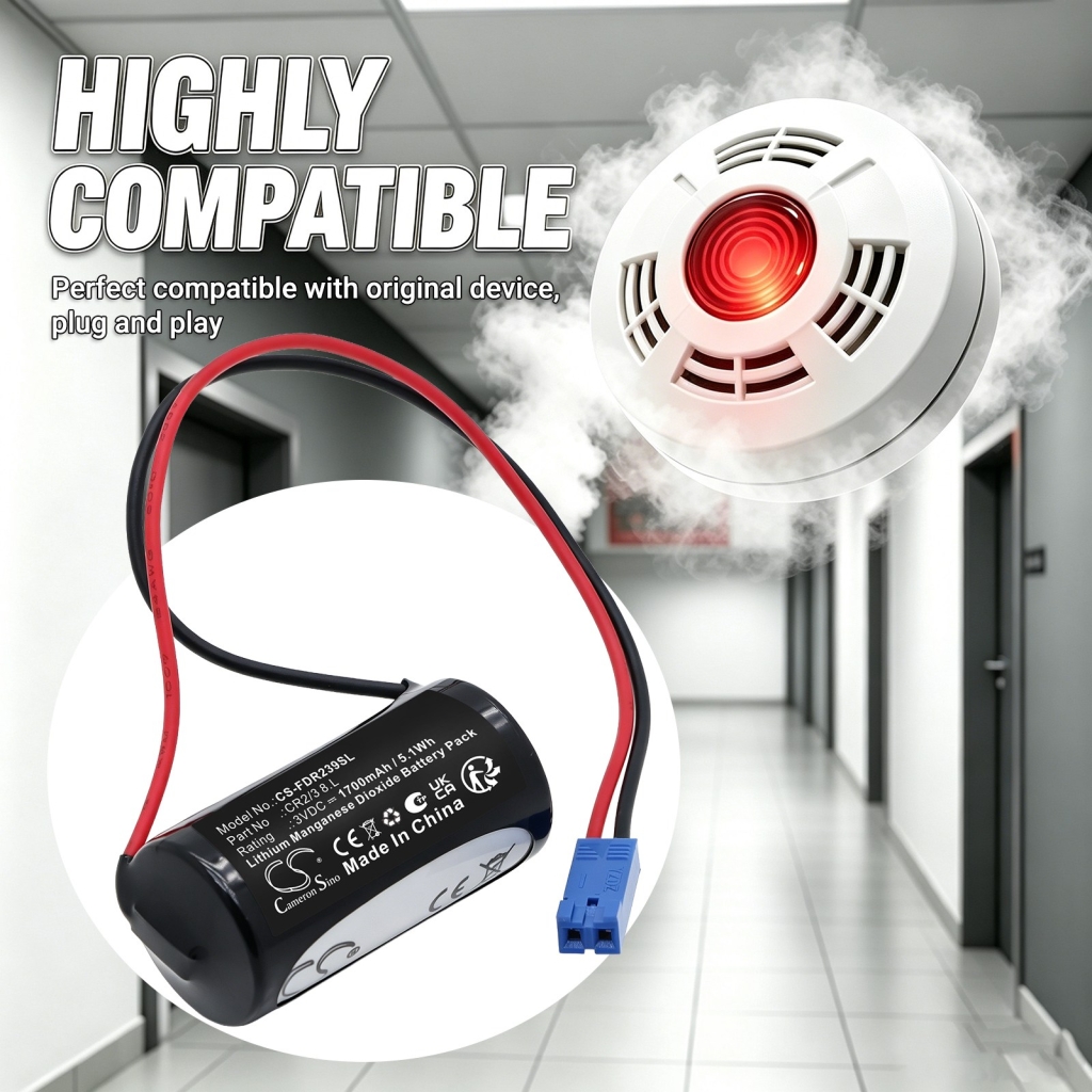 Batteries compatible with FDK CR2/3 8.L ( With BERG-2P connector ) CS-FDR239SL