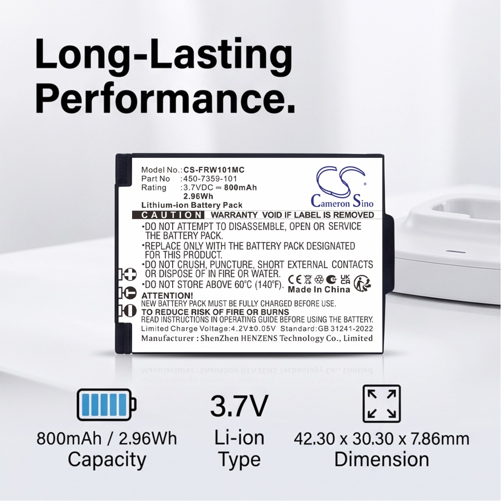 Batteries compatible with FrontRow Juno ISM-01 ISM-01 Pass-Around Microphone ITM-01 Pendant Microphone CS-FRW101MC