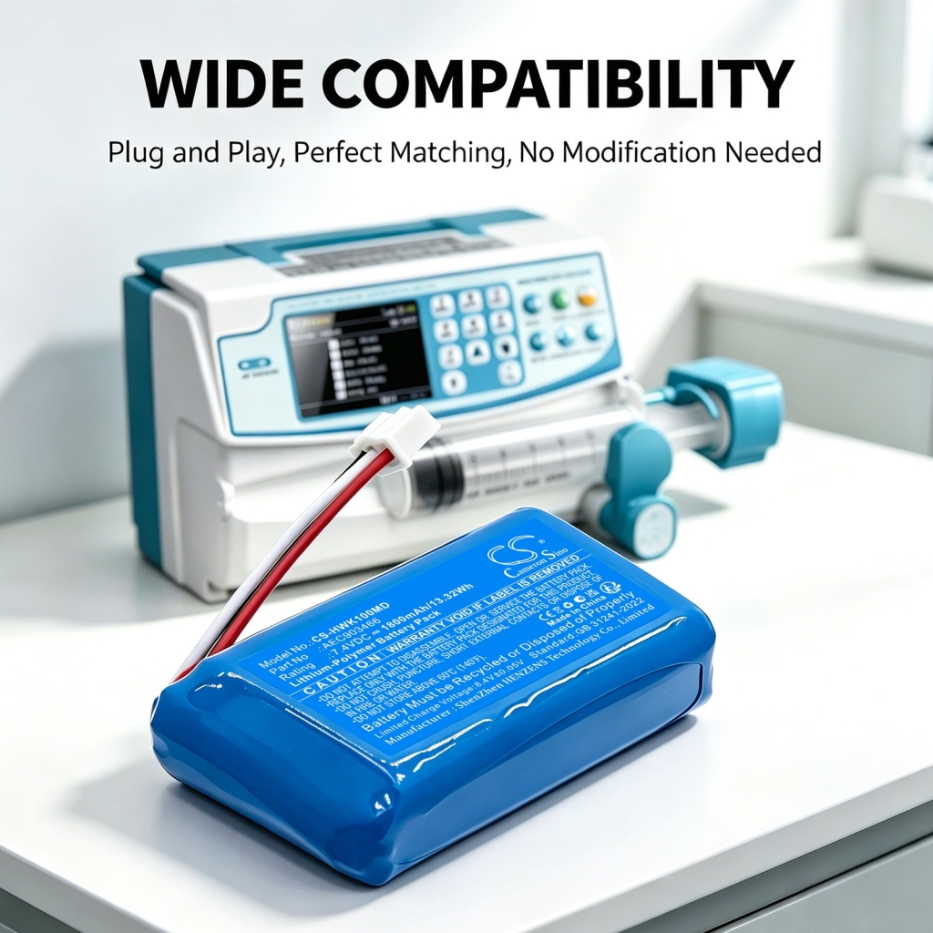 Batteries compatible with hawkmed Infusion Pump HK-100 Pump HK-100i Pump HK-100ii CS-HWK100MD