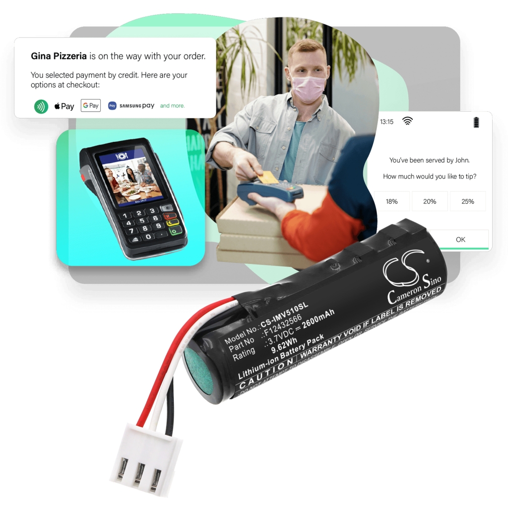Payment Terminal Battery Ingenico Move 5000 3G Wifi Bluetooth