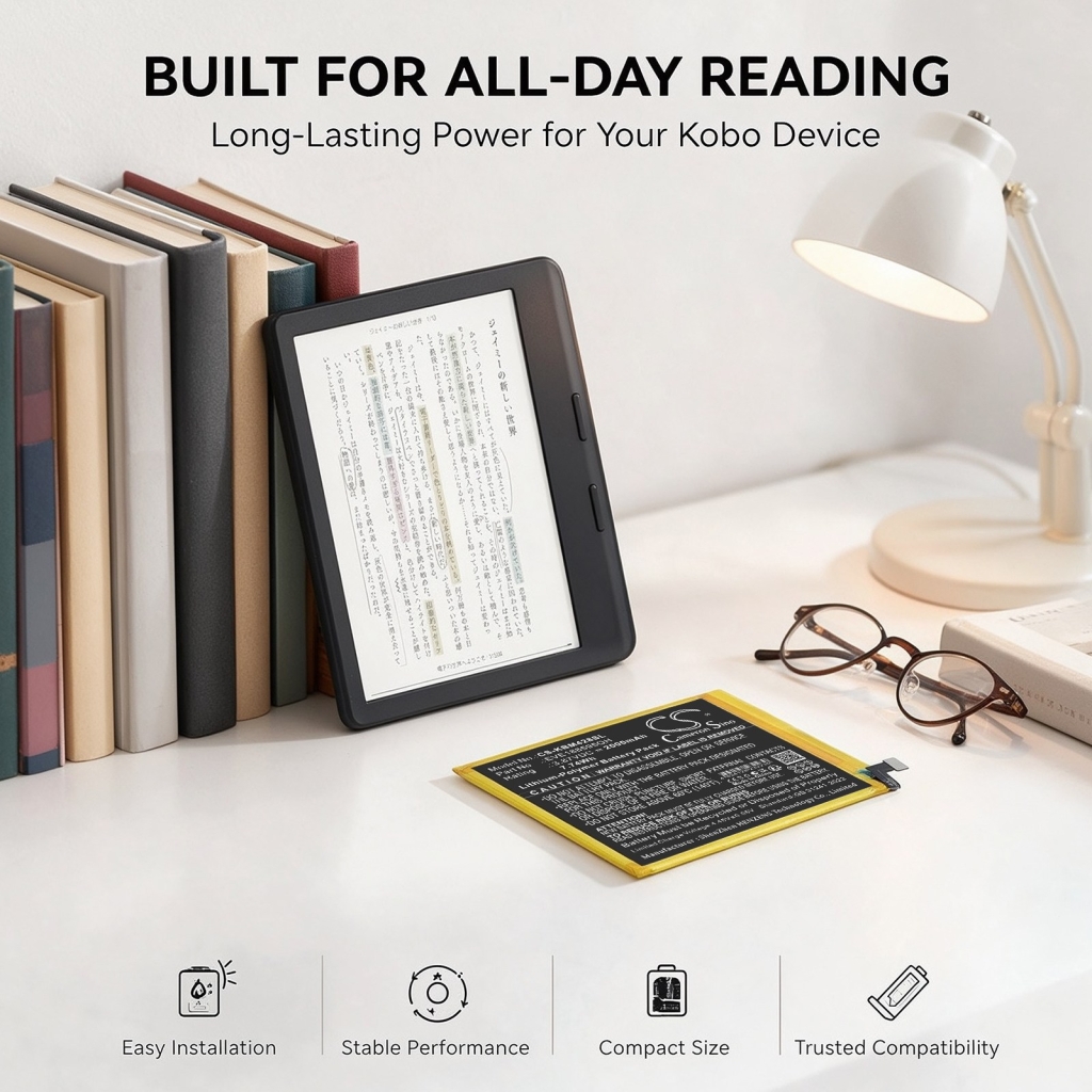 Batteries compatible with Kobo Libra Colour Colour 7-inch color e-reader CS-KBM428SL