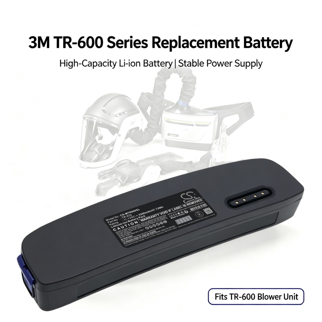 Batteries compatible with 3M TR-600 Powered Air Purifying Respirator CS-MTR600SL