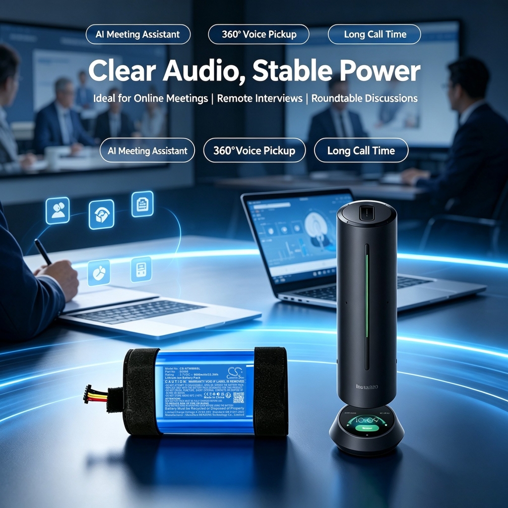 Batteries compatible with Insta360 Wave AI-Powered Speakerphone CS-NTW886SL