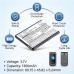 Batteries compatible with SPC Jasper 2 4G 2316N 2327N CS-SJN231SL
