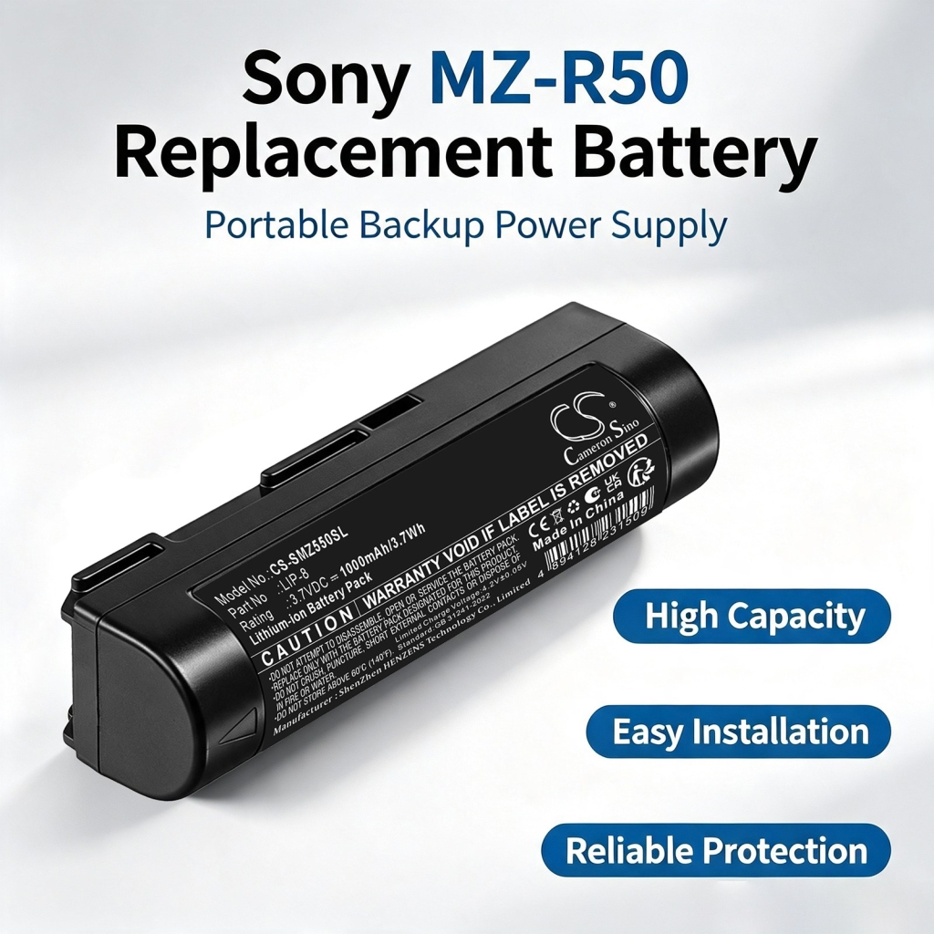 Batteries compatible with Sony MZ-R50 MZ-R50 CS-SMZ550SL
