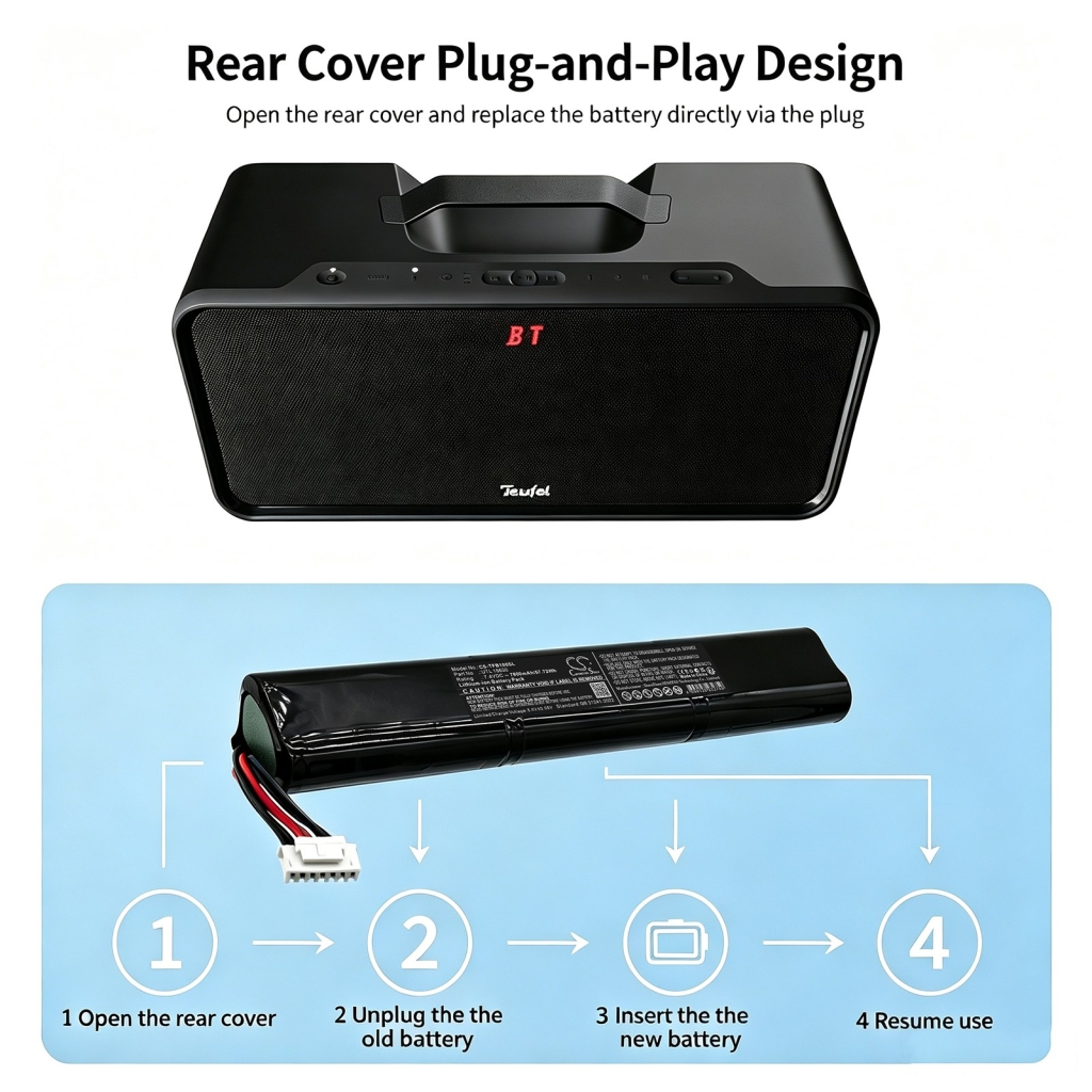 Batteries compatible with Teufel Boomster Boomster BT SPEAKER CS-TFB100SL