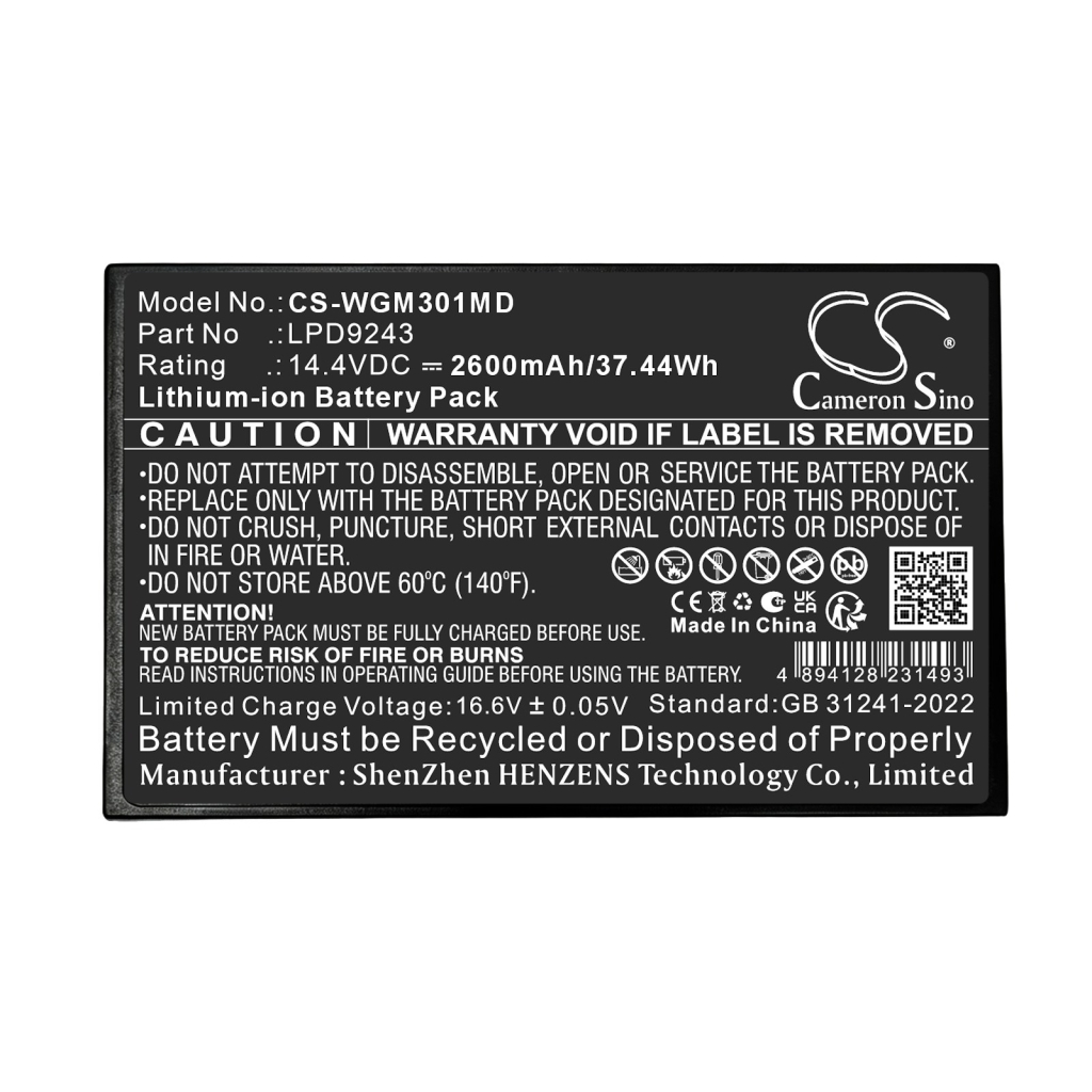 Batteries compatible with WEGO M3000P M3000P CS-WGM301MD