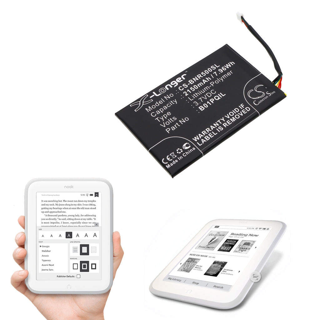 Ebook, eReader Battery Barnes & noble CS-BNR500SL