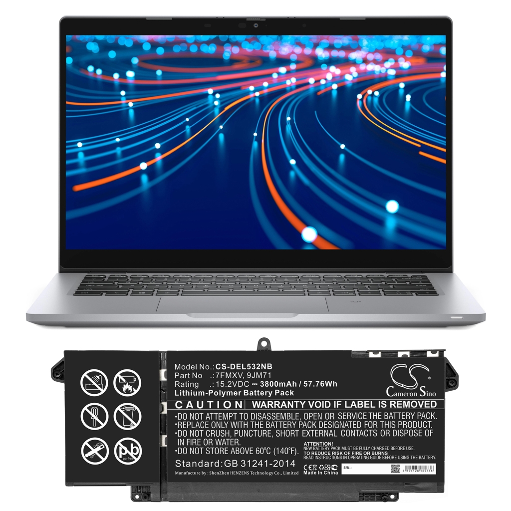 Notebook battery DELL Latitude 7320 14TDP