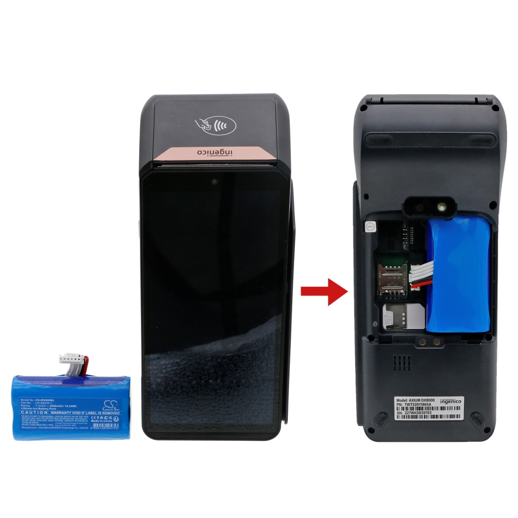 Payment Terminal Battery Ingenico AXIUM DX8002