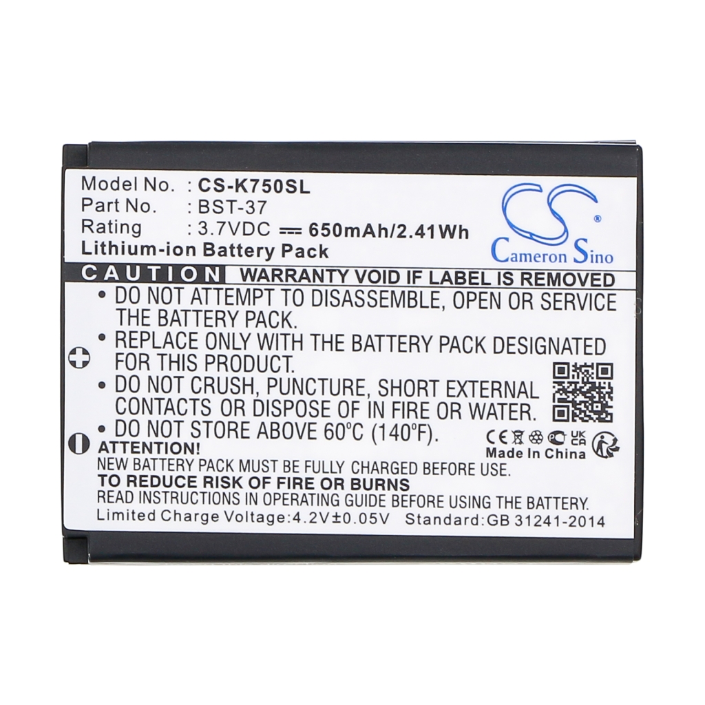 Mobile Phone Battery Sony Ericsson Z710c
