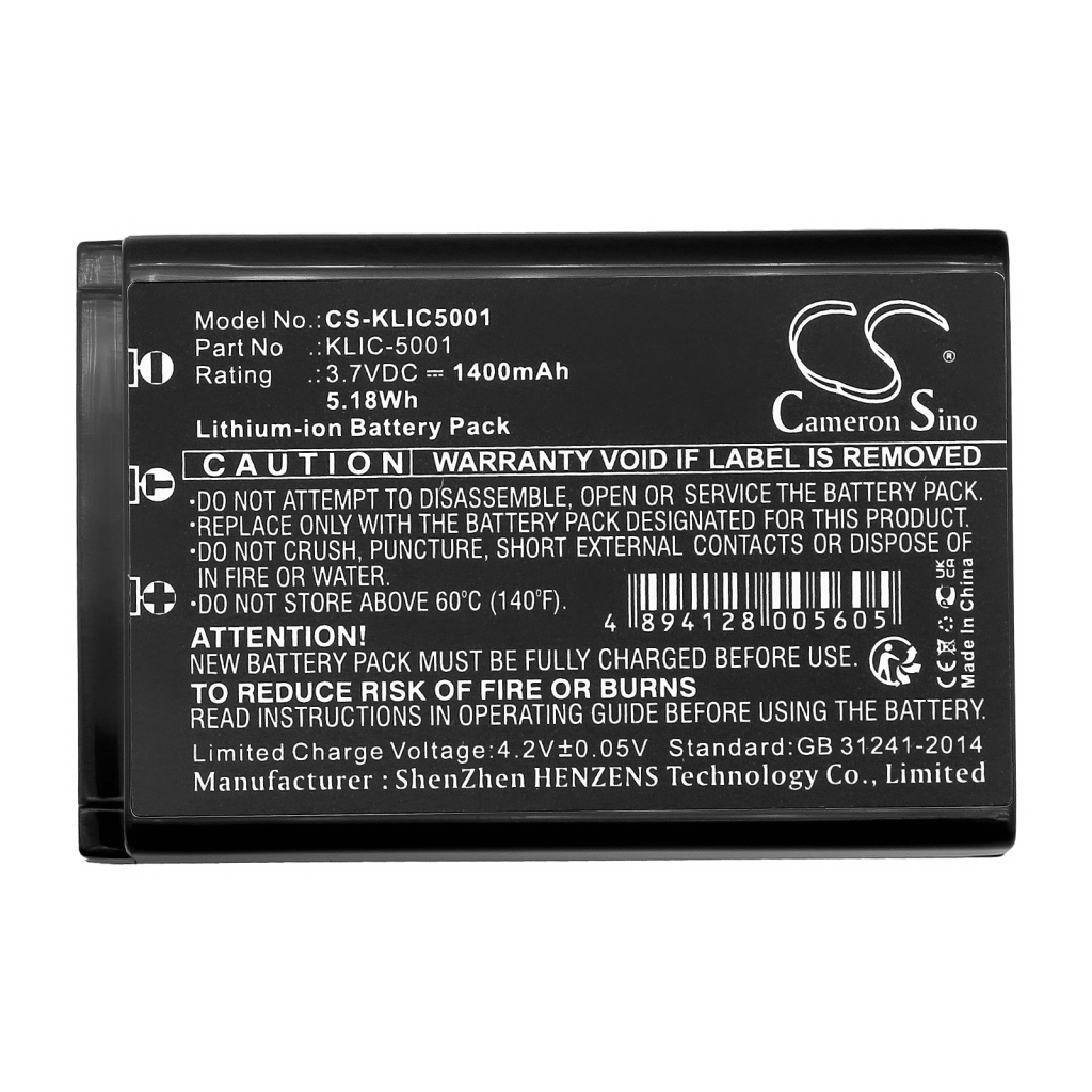 Sanyo Cordless Phone Battery Kodak CS-KLIC5001