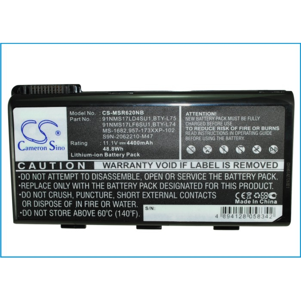 Notebook battery MSI CX623-079XPL