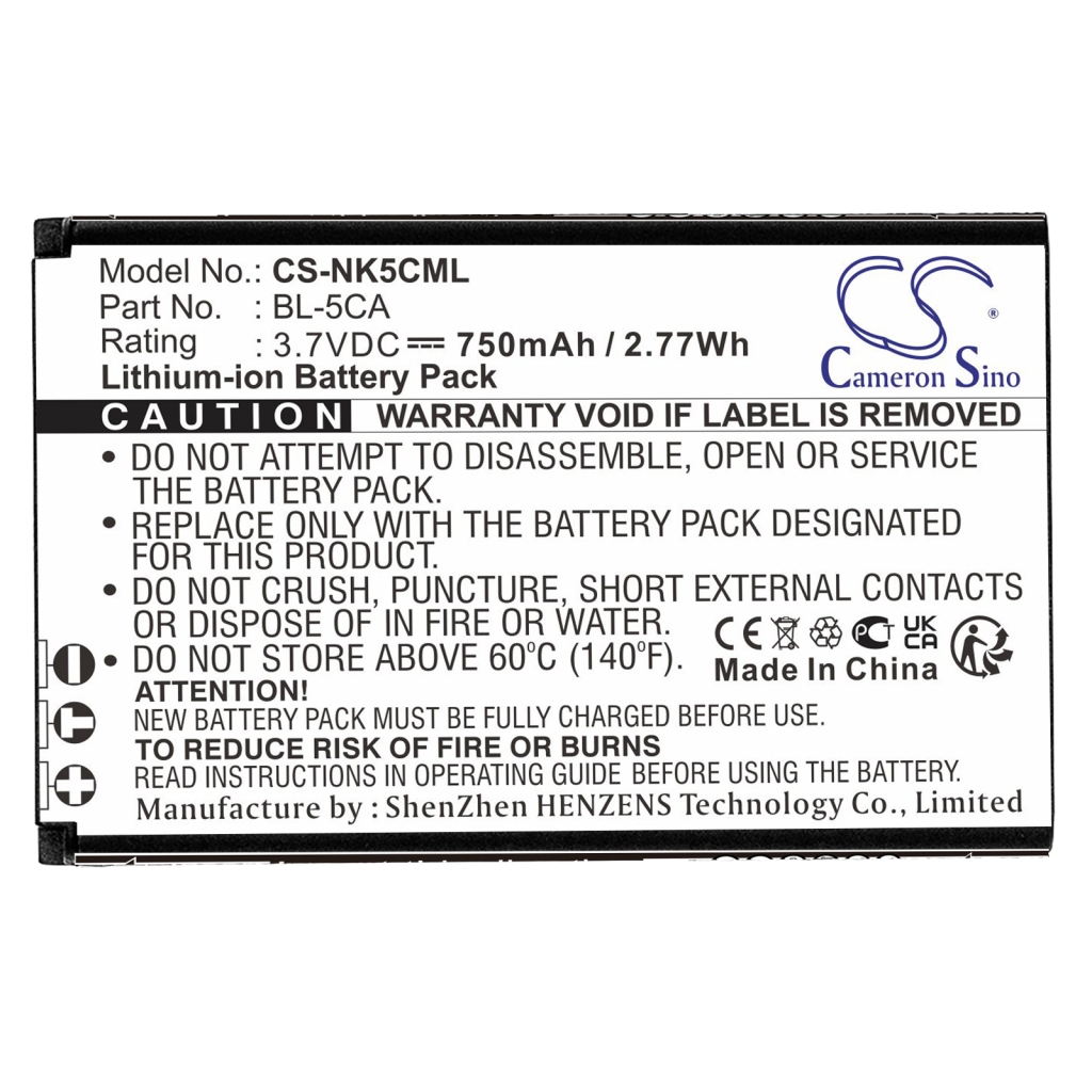 Camera Battery Nokia CS-NK5CML