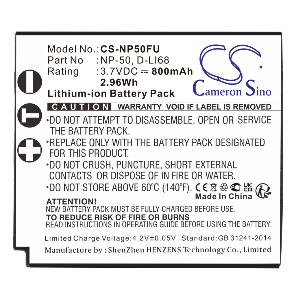 Camera Battery PENTAX OptioS12