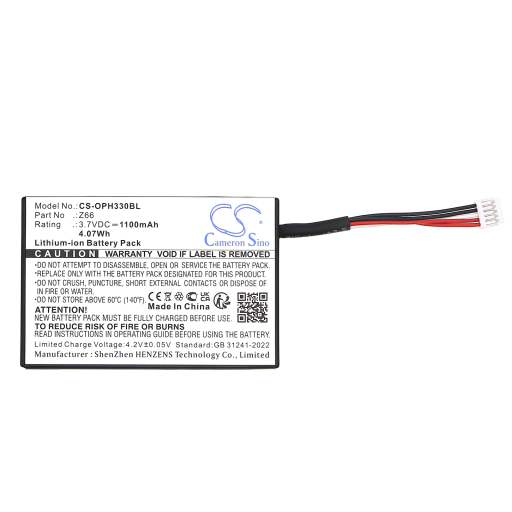 BarCode, Scanner Battery Opticon CS-OPH330BL