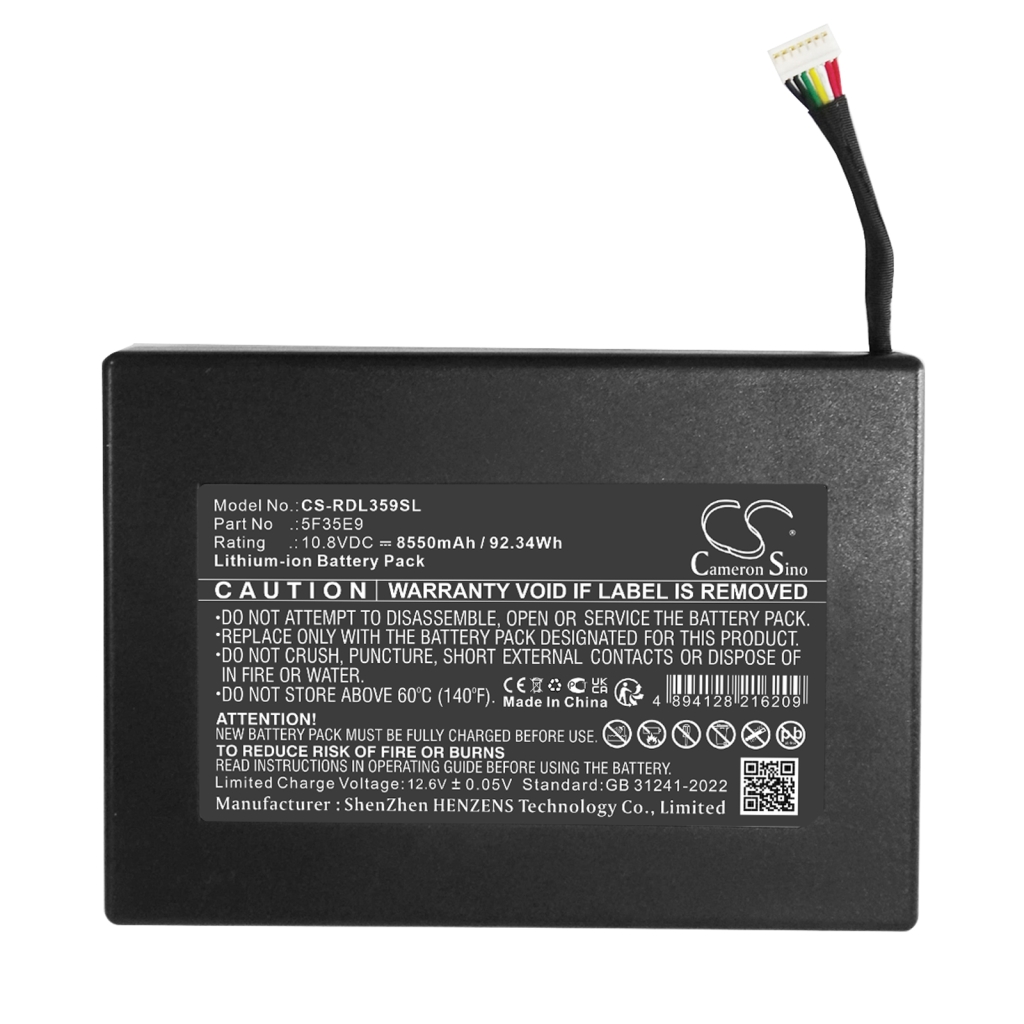 Compatible battery replacement for Ring 5F35E9