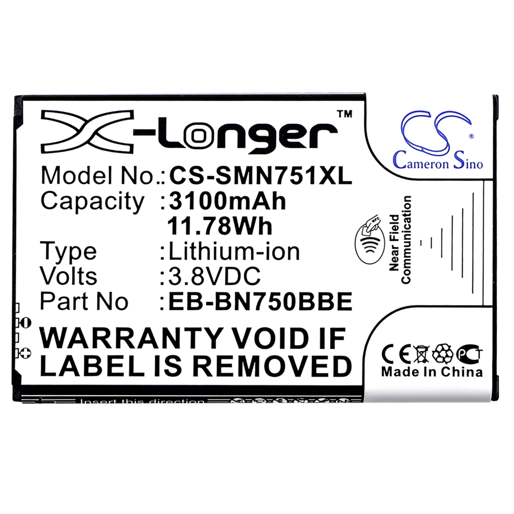 Battery Replaces EB-BN750BBC