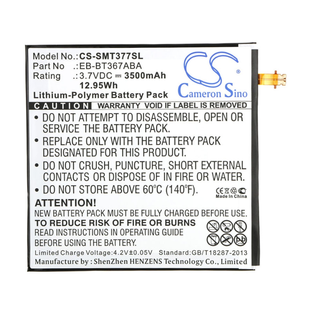 Battery Replaces EB-BT367ABA