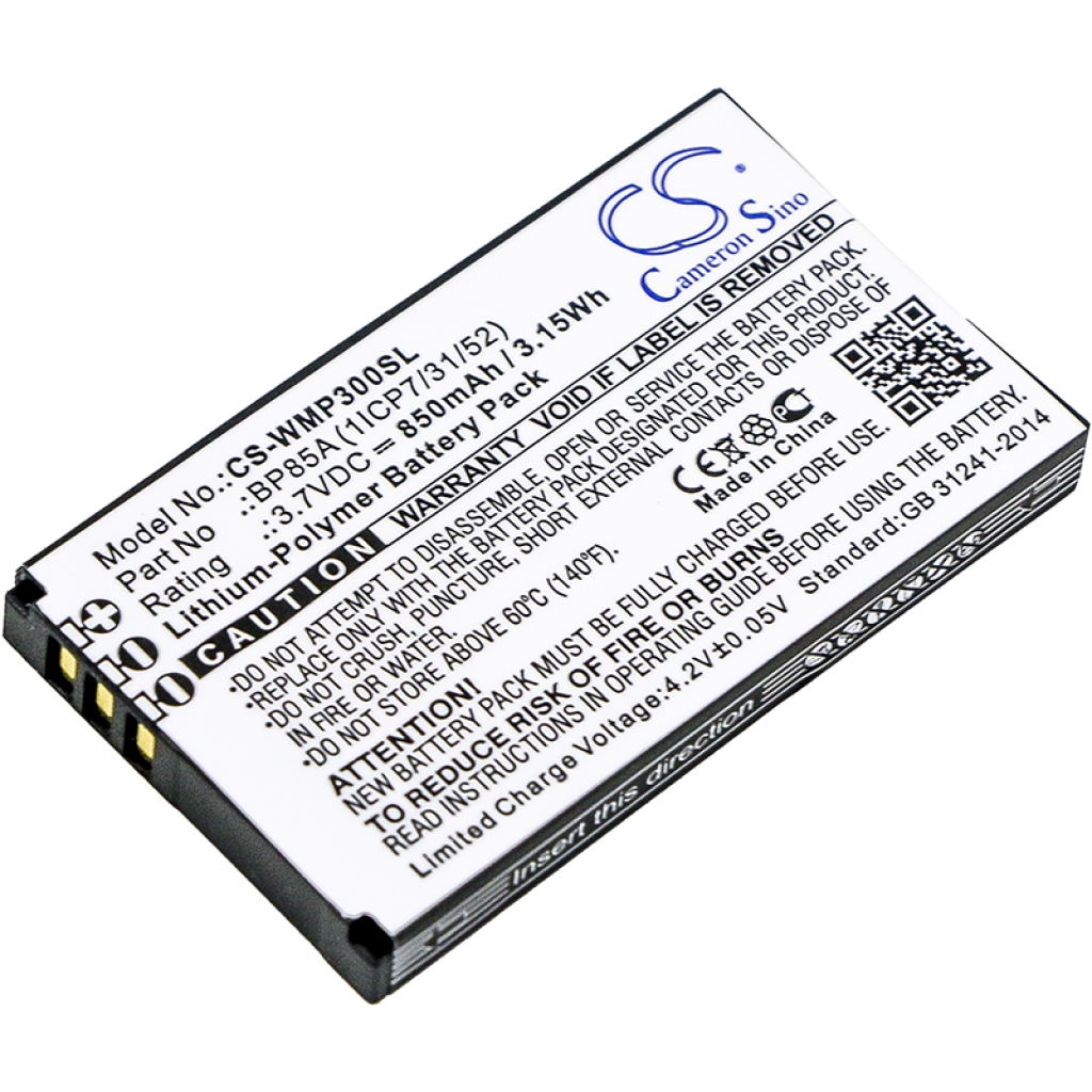 GPS, Navigator Battery Wm systems CS-WMP300SL