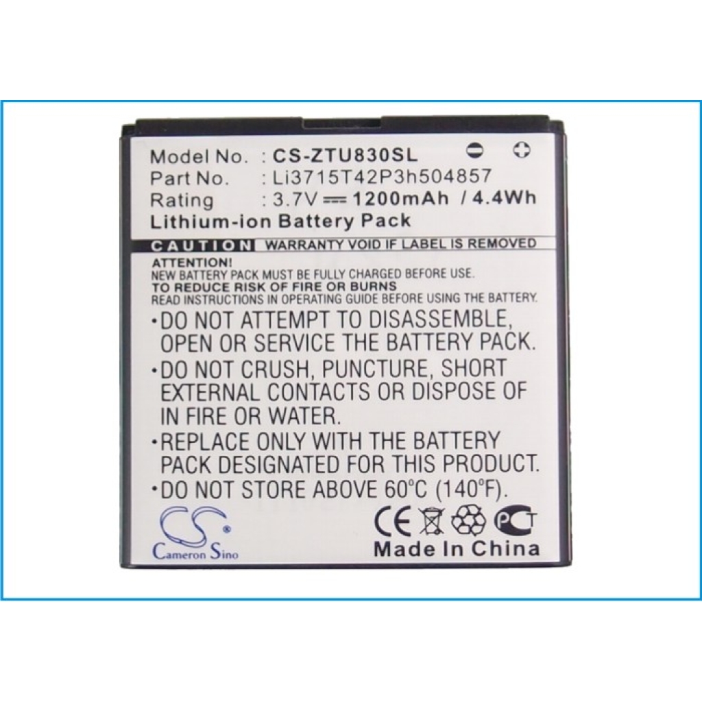 Mobile Phone Battery NET10 CS-ZTU830SL