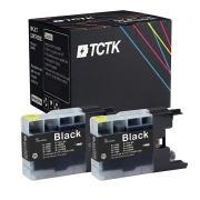 TCTK Ink Cartridges LC12 2-pack Black compatible with Brother DCP-J 525 N W, for DCP-J 540 N, for DCP-J 725 DW, for DCP-J 740 N, for DCP-J 925 DW N, for DCP-J 940 N-B N-W, for MFC-J 280 W