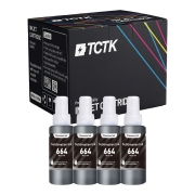 Multipack (4) Inks Black Compatible with Epson EcoTank - Replaces T6641 (C13T66414A) (C13T664140)