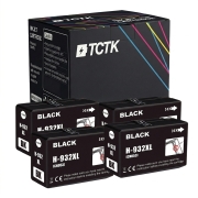 TCTK Ink Cartridges 932XL 4-pack Black compatible with HP OfficeJet 6100 6600 6700, OfficeJet 6700 Premium, OfficeJet 7110, OfficeJet 7110 wide format, OfficeJet 7110 XI, replaces CN053AE