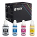 TCTK Ink 135ml GI-490C GI-490M GI-490Y 4 Pack CMYK compatible with Canon PIXMA G1400 G1410 G1411 G2400 G2410 G2411 G3400 G3410 G3411 G4400 G4410 G4411, replaces GI-490C GI-490M GI-490Y