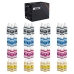 TCTK Ink 135ml GI-490C GI-490M GI-490Y 4 Pack CMYK compatible with Canon PIXMA G1400 G1410 G1411 G2400 G2410 G2411 G3400 G3410 G3411 G4400 G4410 G4411, replaces GI-490C GI-490M GI-490Y