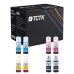 Multipack (8) Inks CMYK (Cyan/Magenta/Yellow/Black) Compatible with Epson EcoTank - Replaces E-103BK