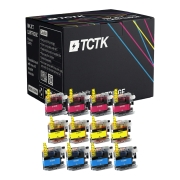TCTK ink cartridges LC225XL 12 pack CMY compatible with Brother DCP-J 4120 DW, MFC-J 4420 DW 4620 DW 5620 DW 5720 DW, replaces LC225XL