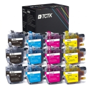 TCTK Ink Cartridges LC-3217 LC-3219XL 12 Pack CMYK compatible with Brother MFC-J5330DW J5335DW J5730DW J5830DW J5930DW J6530DW J6730DW J6930DW, replaces LC3217BK