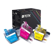 TCTK ink cartridges LC-3217 3 pack CMY compatible with Brother MFC-J 5330 DW 5730 DW 6530 DW 6730 DW 6930 DW, replaces LC3217C