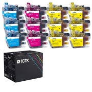 TCTK Ink Cartridges LC-3219XL 12-Pack CMYK compatible with Brother MFC-J 5330 DW 5335 DW 5730 DW 6530 DW 6935 DWF, replaces LC3219XLBK