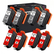 TCTK Ink Cartridges 478XL 478XL 8-pack 4x Gray 4x Red compatible with Epson Expression Photo HD XP-15000, replaces C13T04F64010
