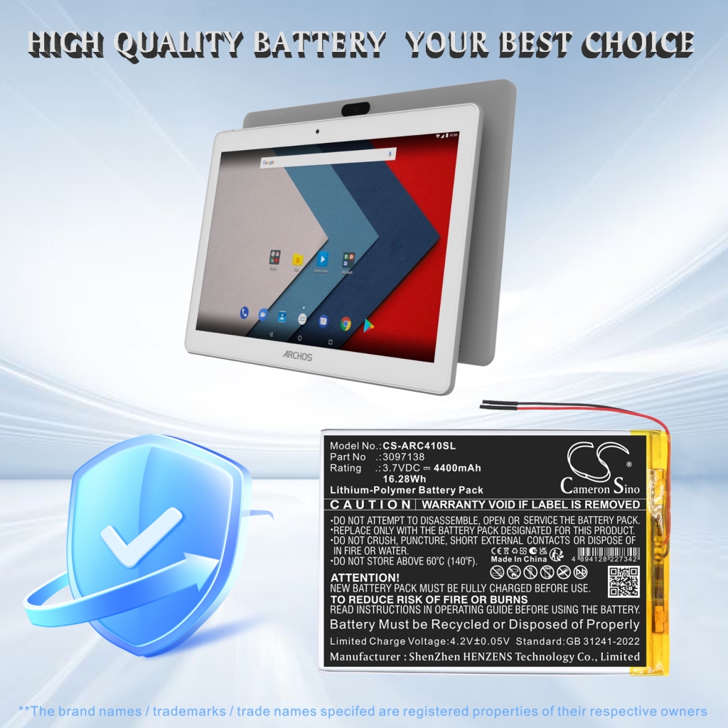 Battery compatible with Tablet Battery