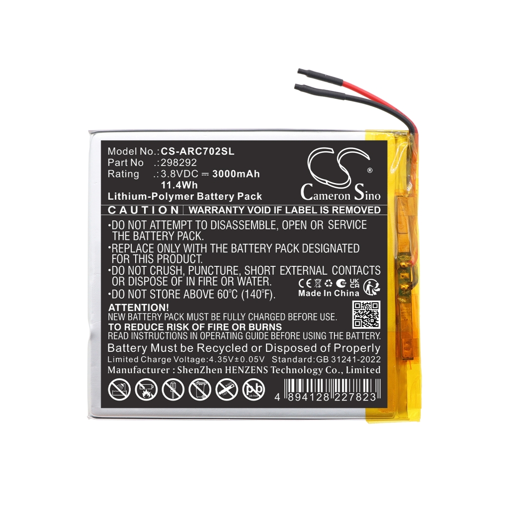 Battery compatible with Tablet Battery