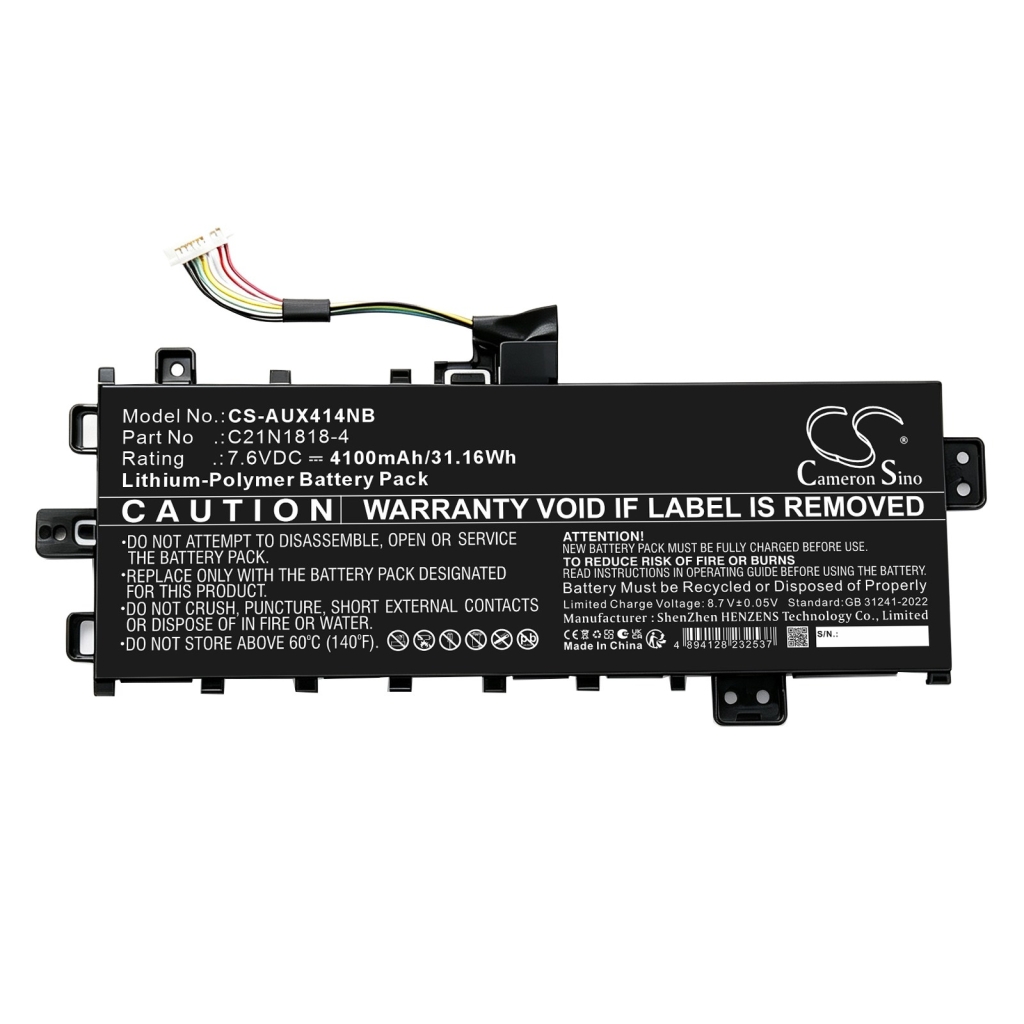 Batteries compatible with Asus VivoBook 15 X509FA-EJ561TS 15 X509FAEJ216T 15 X509FAEJ561TS CS-AUX414NB