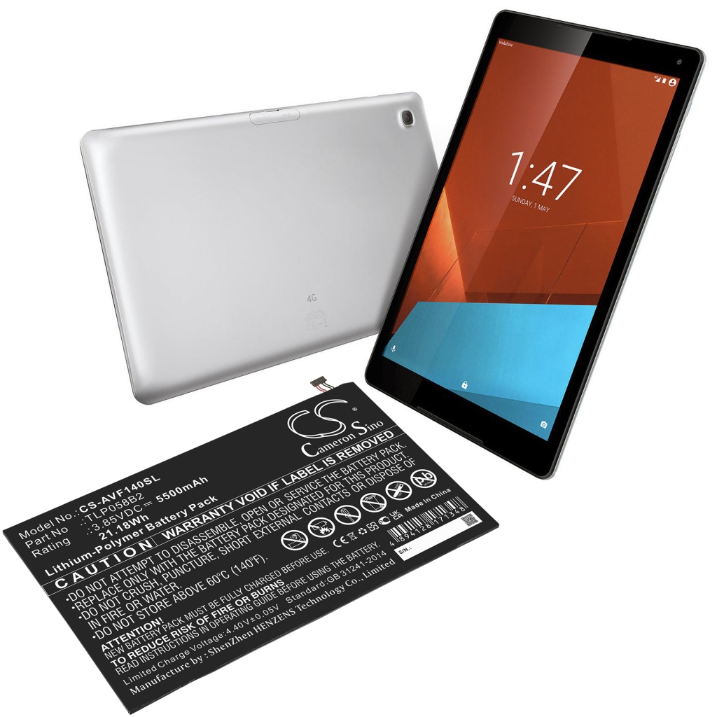 Compatible battery replacement for Vodafone TLP058B2