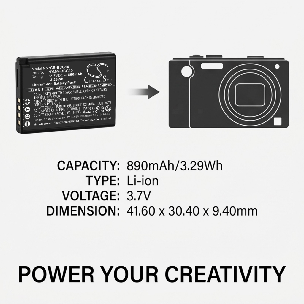 Battery compatible with Panasonic