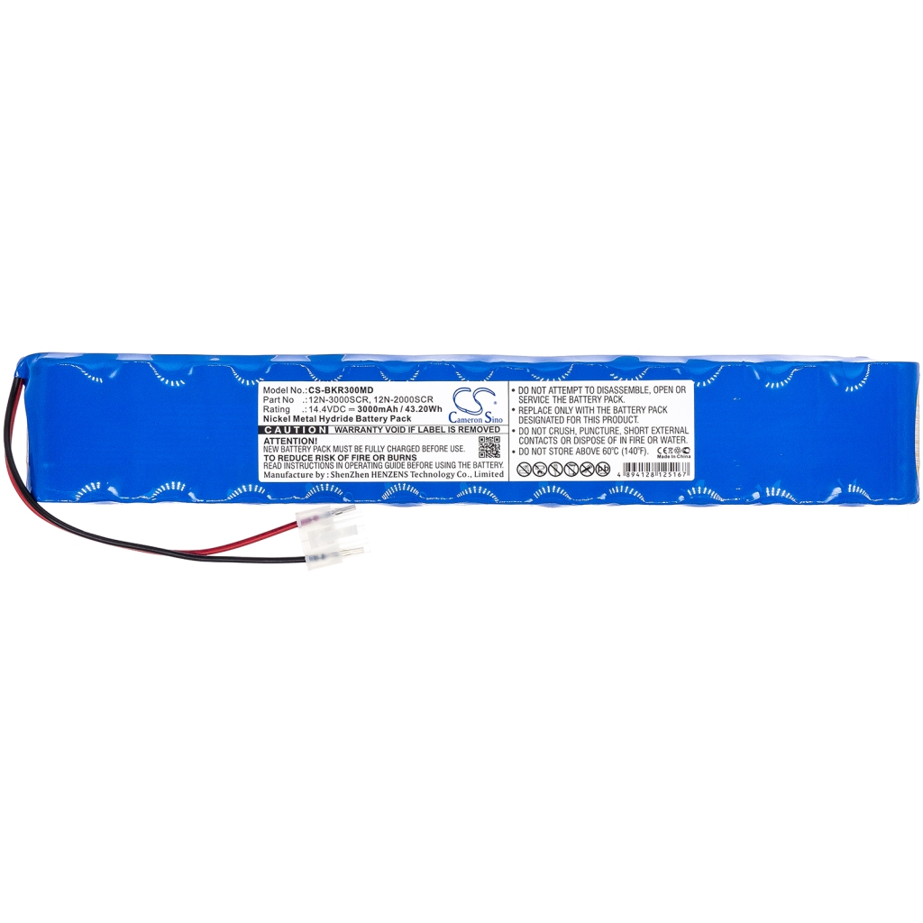 Battery compatible with Bruker Schiller CS-BKR300MD