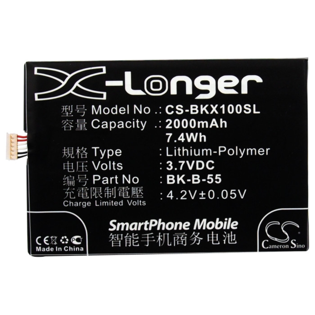 Battery compatible with BBK CS-BKX100SL