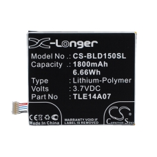 Compatible battery replacement for BLU CA385863HV,P104-J430,P104INTRNL,TLE14A07