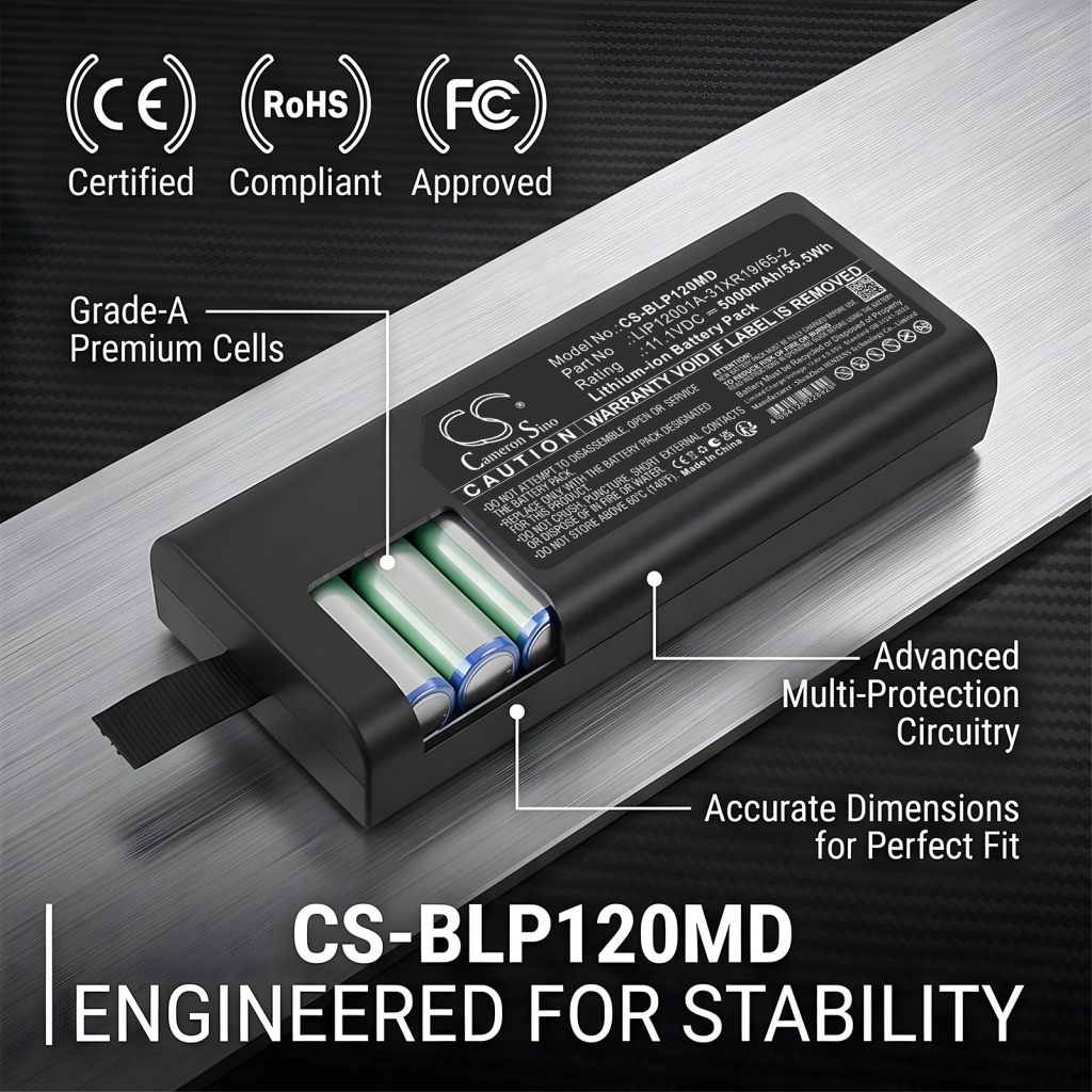 Battery compatible with Biolight CS-BLP120MD